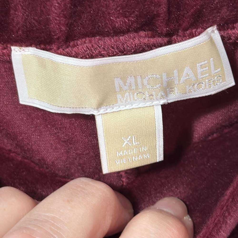 NWT Michael KORS Dark Ruby Track Pants in‎ XL - Picture 12 of 12